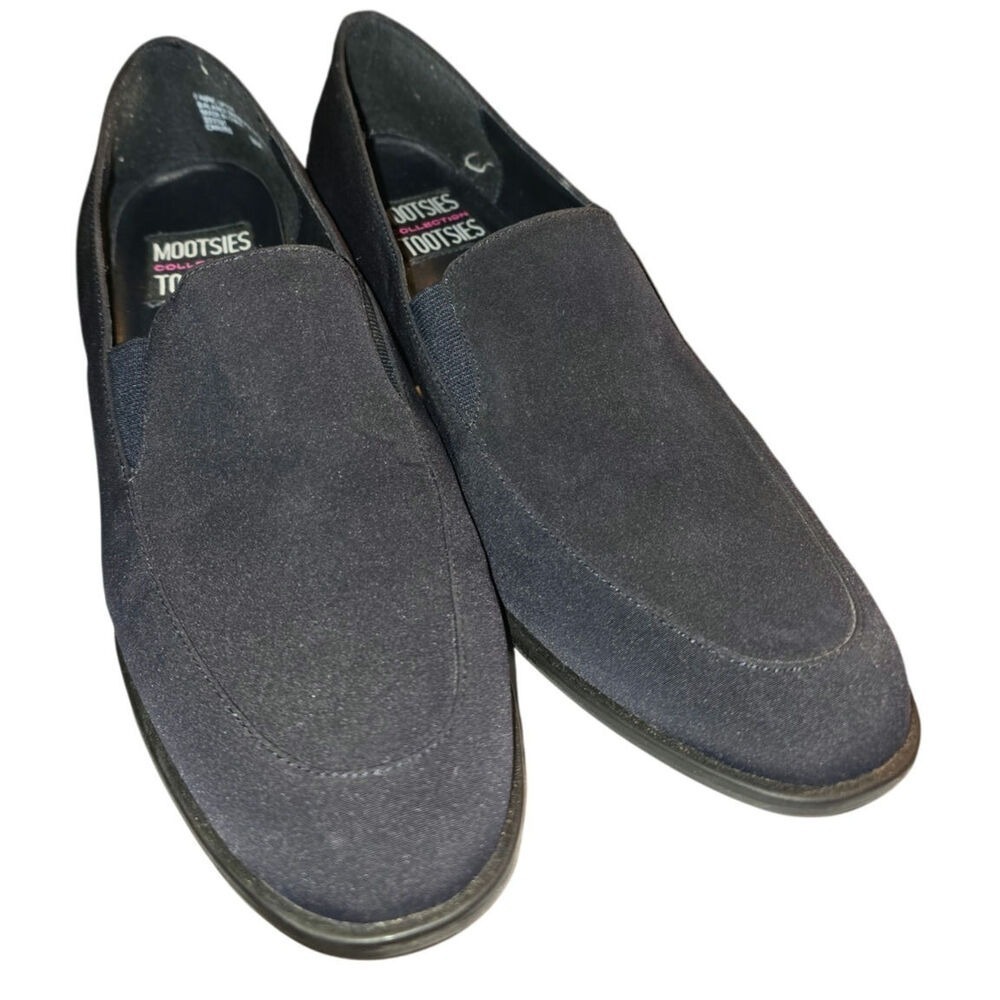 Mooties Tooties Cheers 333351 Navy Silk 9M NIB 2" Square Heel